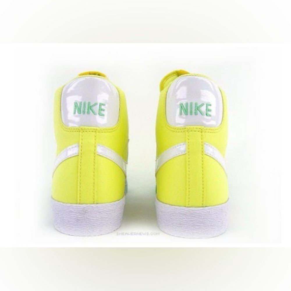 NEW! Nike Blazer High Lemon Frost White-Varsity Maize-Trmln Basketball Sneakers - Picture 3 of 16